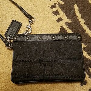 Black COACH wristlet